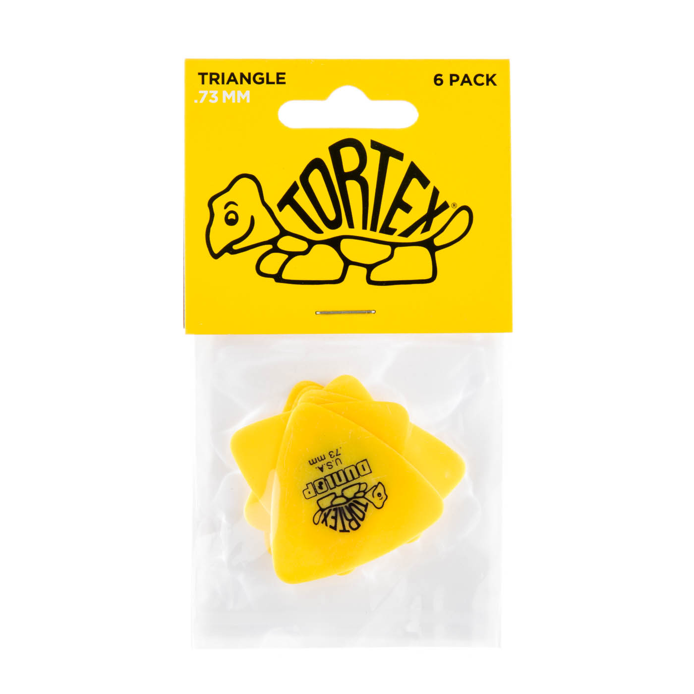 Dunlop Dunlop Picks Triangle Tortex Yellow .73 - 6 Pack - Guitars