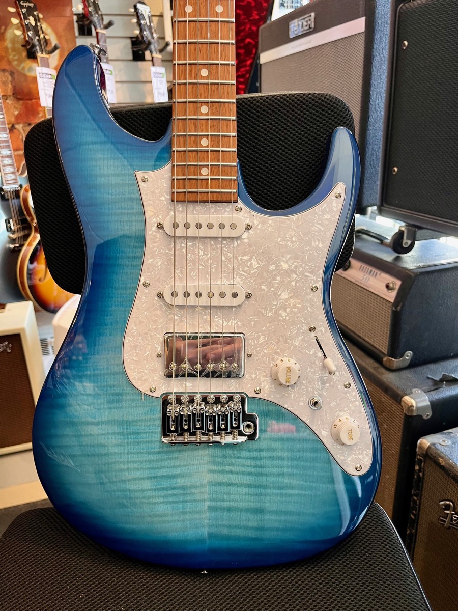 Ibanez Ibanez AZ722S1 AZ Standard SSH Electric Guitar, Transparent Turquoise Burst - Guitars