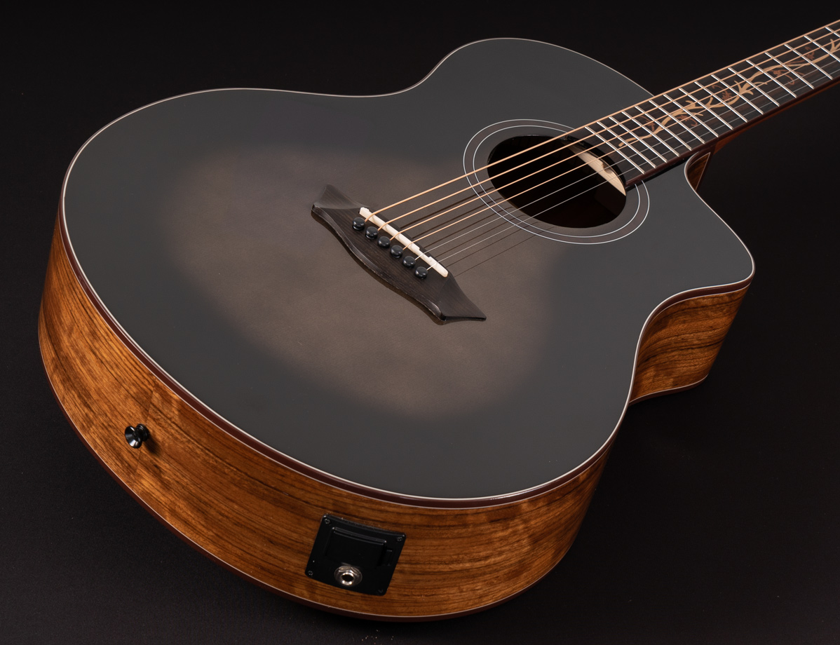 Washburn Washburn Bella Tono Studio 9 Charcoal Spruce Top Vine Inlay AC/EL - Guitars