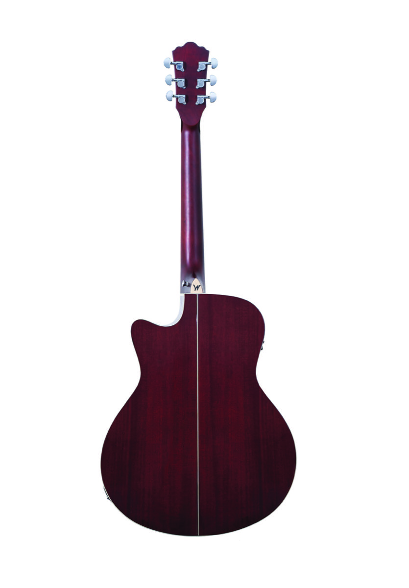 Washburn Washburn Deep Forest Burl Grand Auditorium Acoustic-Electric Guitar Amber Fade - Guitars