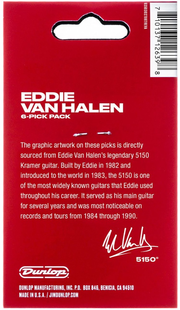 EVH EVH 5150 Guitar 6 Pick Pack by Dunlop - Guitars