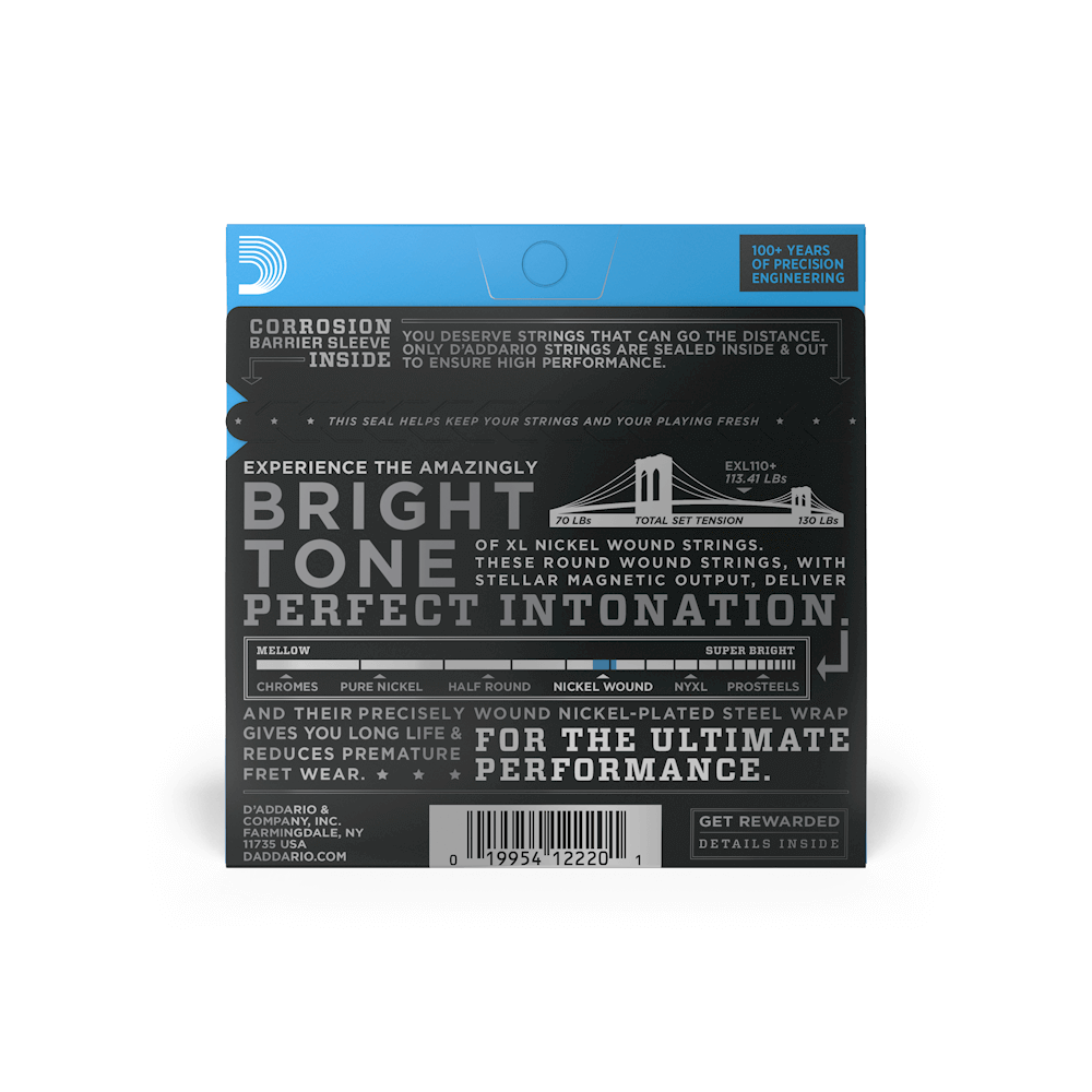 D'Addario D'Addario EXL110+ 10.5-48 Nickel Light - Strings