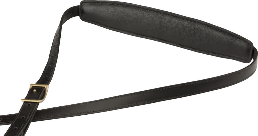 Fender Fender Strap Mustang Saddle Leather In Black - Guitars