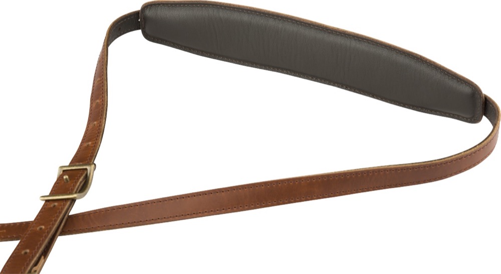 Fender Fender Strap Mustang Saddle Leather In Cognac - Guitars