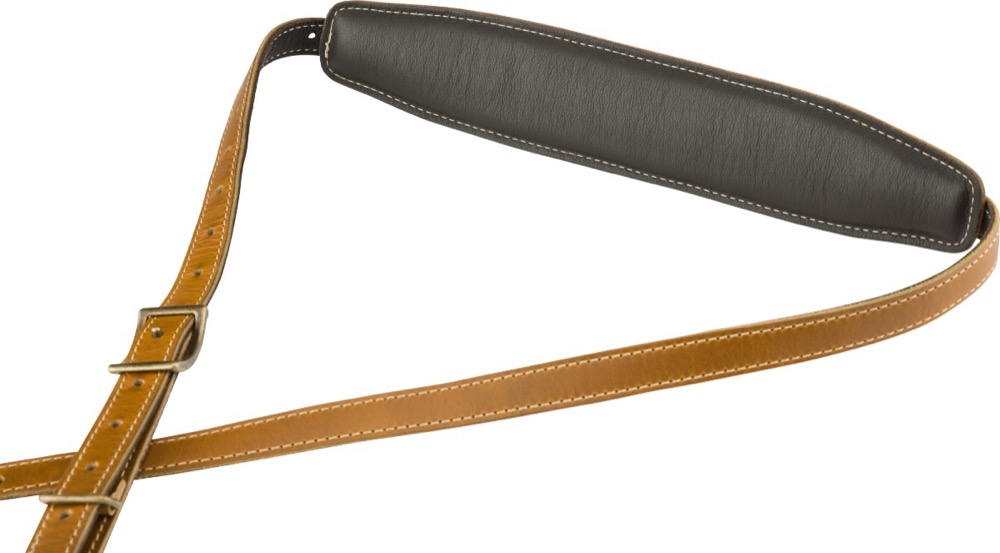 Fender Fender Strap Mustang Saddle Leather In Butterscotch - Guitars