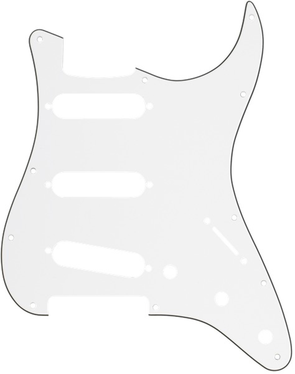 Fender Pickguard Strat, 11 Hole, Parchment
