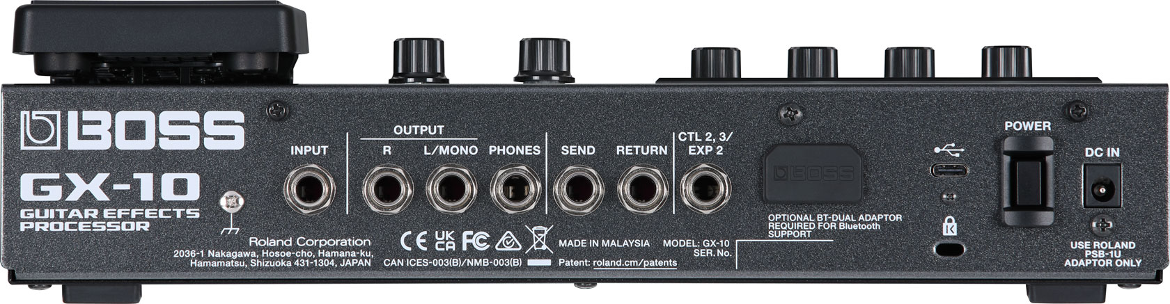 BOSS BOSS GX-10 Guitar Effects Processor With Touchscreen - Effects