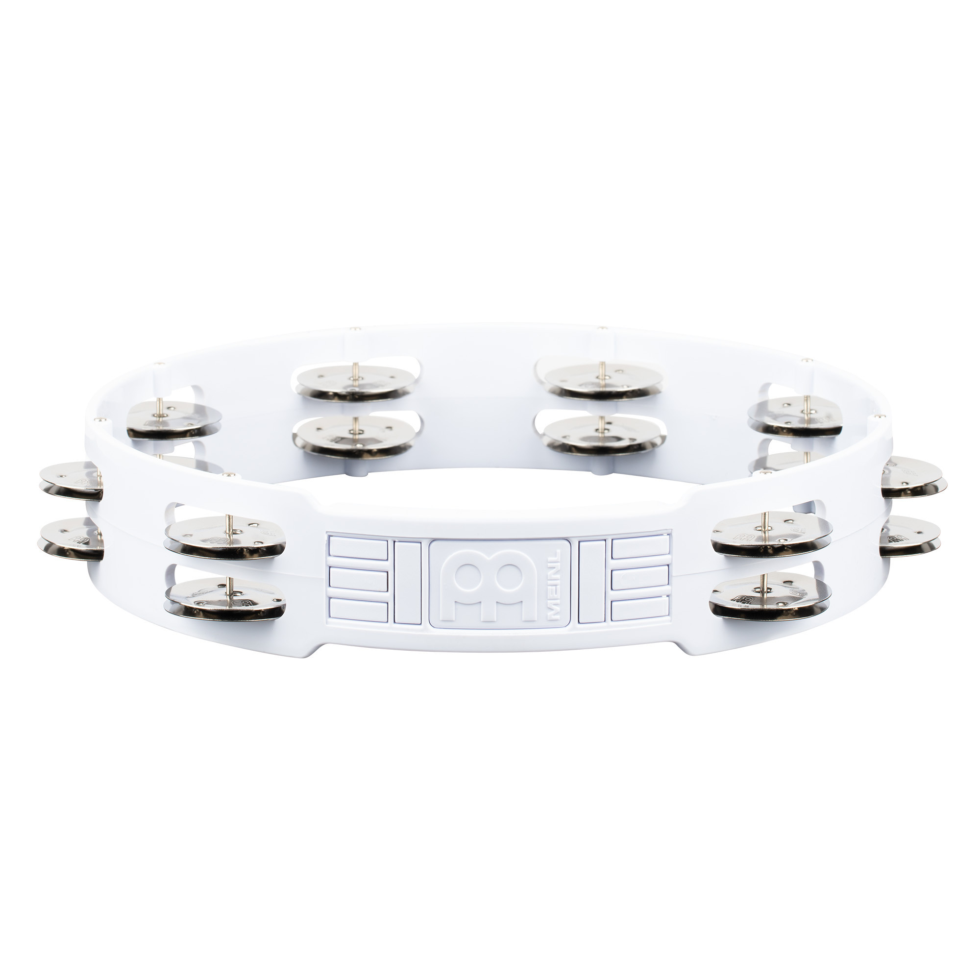 Meinl Meinl Headliner Tambourine 10" 2 Row Stainless Jingles - White - Drums