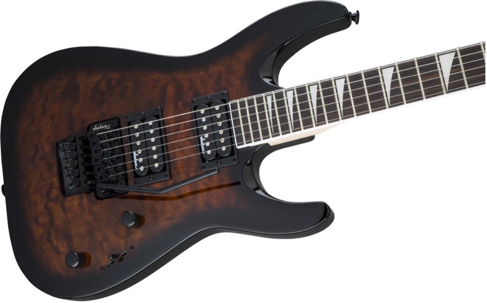 Jackson Jackson JS32Q Dinky Quilted Maple Arch Top In Dark Sunburst - Guitars