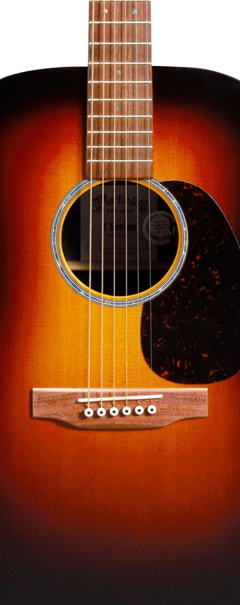 Martin Martin D-X2E Ziricote HPL Acoustic Electric Guitar - Sunburst w/Gig Bag - Guitars