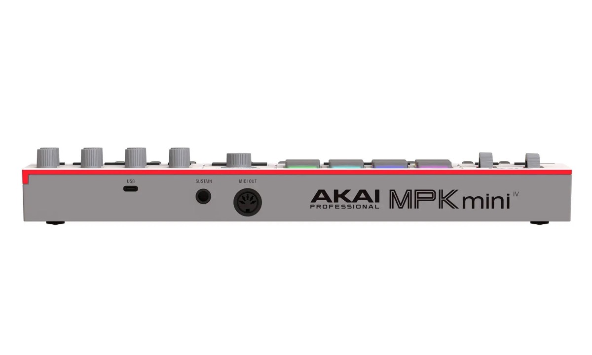 Akai Akai MPK MINI 4 Compact Keyboard and Pad Controller - White - Recording