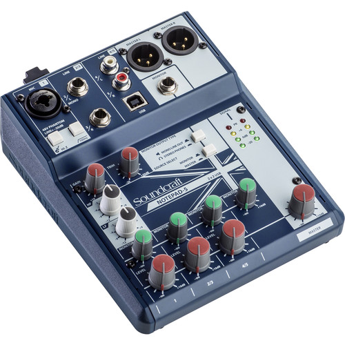 Soundcraft Soundcraft 5 Channel Mixer with USB - Recording