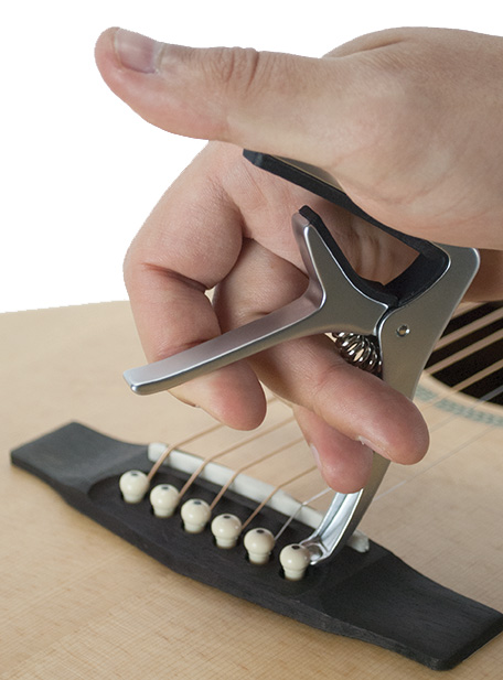 Profile Profile Clamp Capo in Silver w/Pin Puller - Guitars