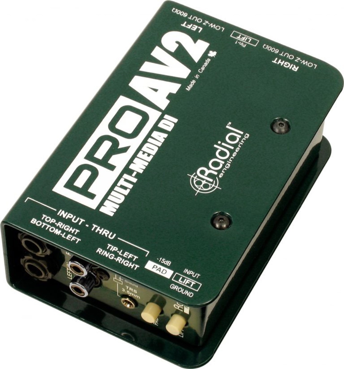 Radial Radial ProAV2 Passive Two Channel Stereo Multimedia DI Box - Recording