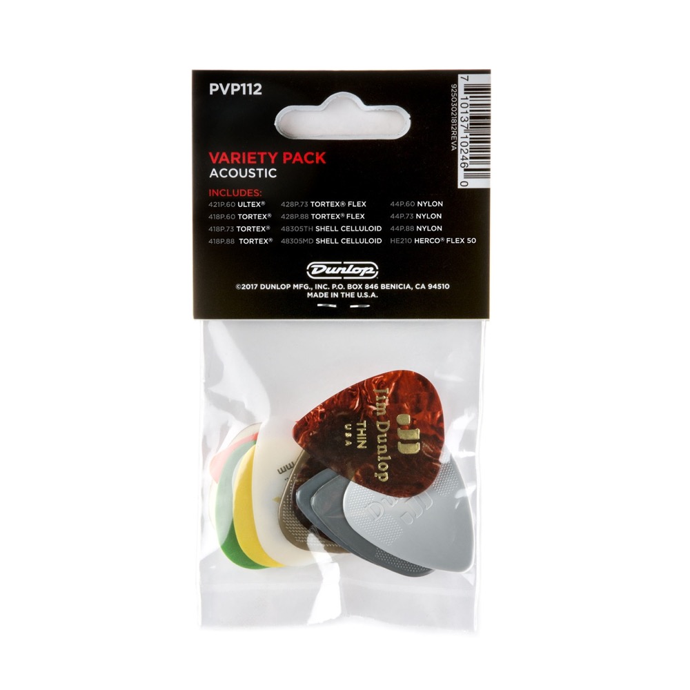 Dunlop Dunlop Picks Acoustic Guitar Variety 12 Pack - Guitars