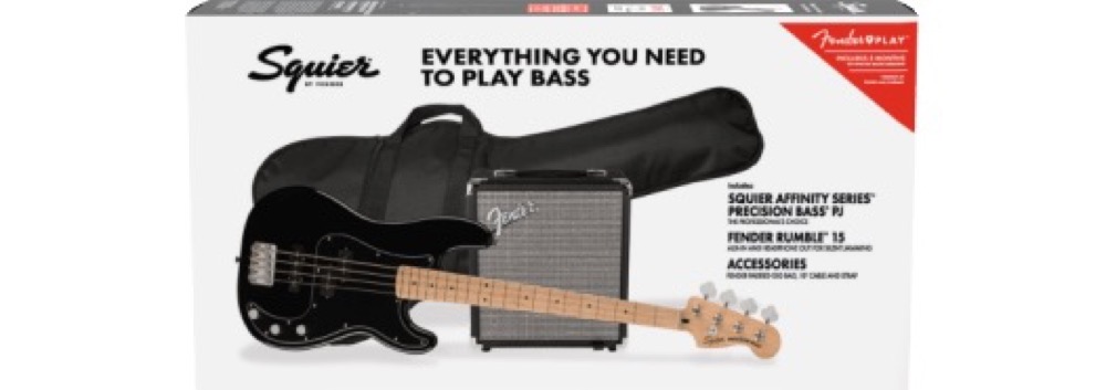 Squier Squier Affinity PJ Bass Pack With Rumble 15 In Black - Basses