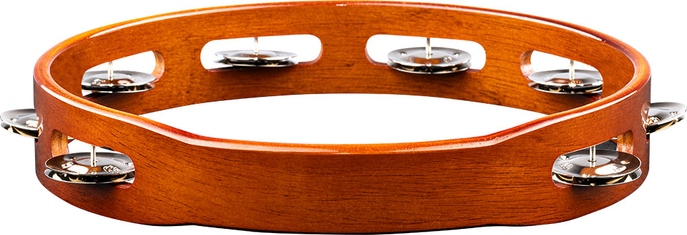 Meinl Meinl TambourineTraditional Wood 1 Row Stainless Jingles - Drums