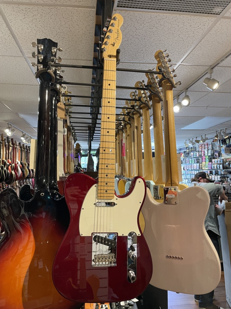 Fender USED 2012 Fender American Standard Telecaster, Maple Neck In Mystic Red w/OHSC - Guitars