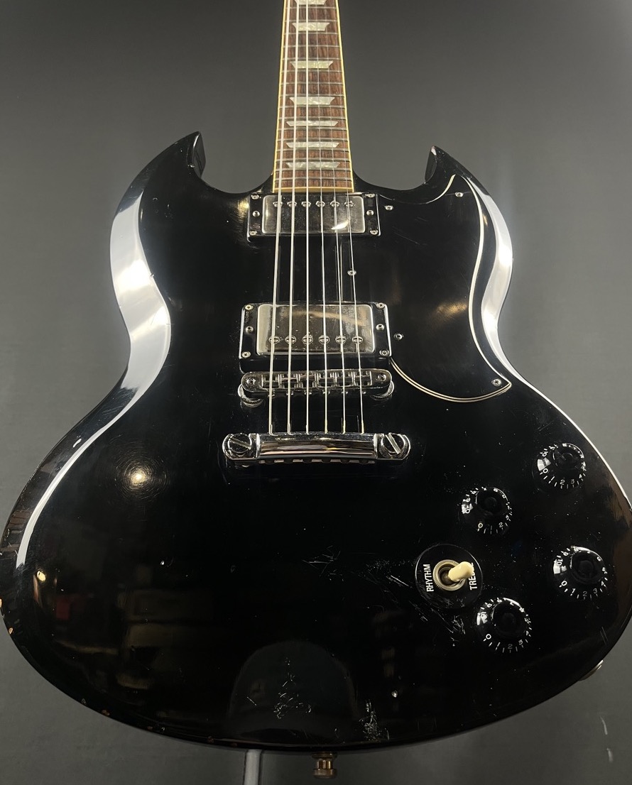 Gibson USED Gibson 1986 SG Standard w/Tim Shaw Humbuckers Ebony w/Case - Used